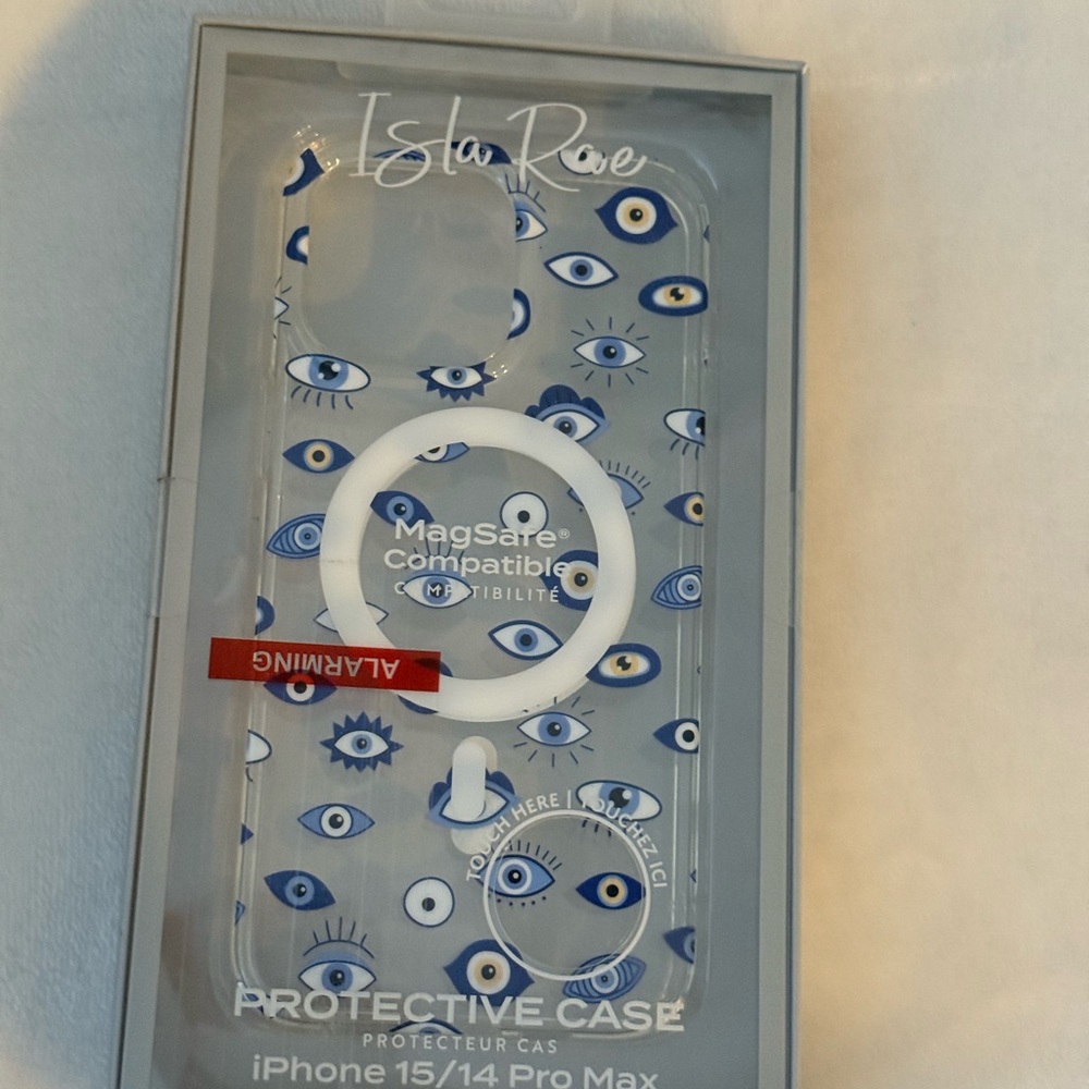 Blue Eye Pattern iPhone 15/14 Pro Max Case NWT